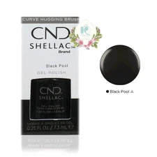 CND Shellac UV Gel Polish 0.25 oz NIB Black Pool