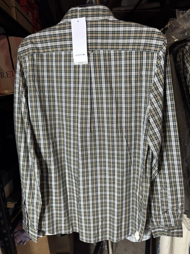 NWT! Lacoste Mens Shirt Button Down Regular Fit Cotton Size S - Image 3 of 4