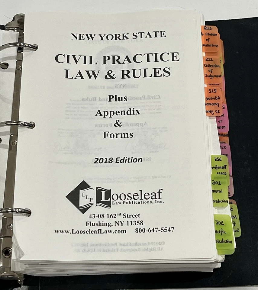 Civil Practice Law and Rules - State Bar of New York - 2018 Edition - Image 3 of 4