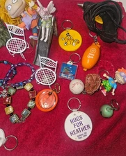 Junk Drawer Misc Items Lot Miniature Jewelry Rugrats Keychains Offers Welcomed