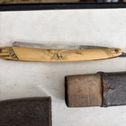 Civil War Really Patriotic Tough To Find Eagle Straight Razor In Case W Flags