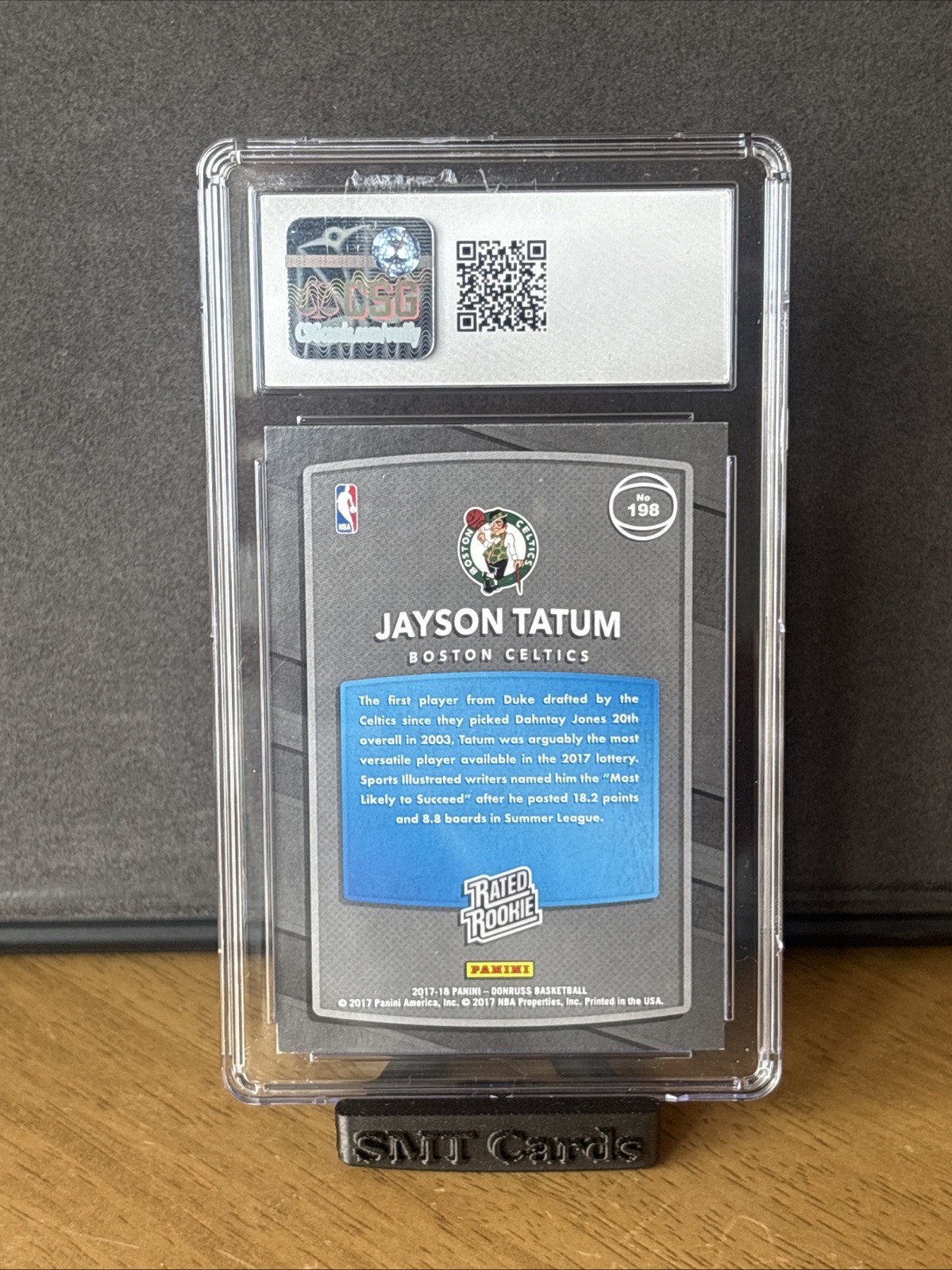 2017-18 Panini Donruss - Rated Rookies Jayson Tatum #198 (RC) view 2