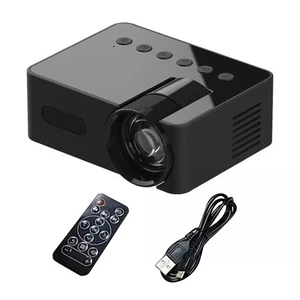 1set 1080P HD Mini Portable Projector AUX/USB/Type-C Multi-dispositifs Compatibilité