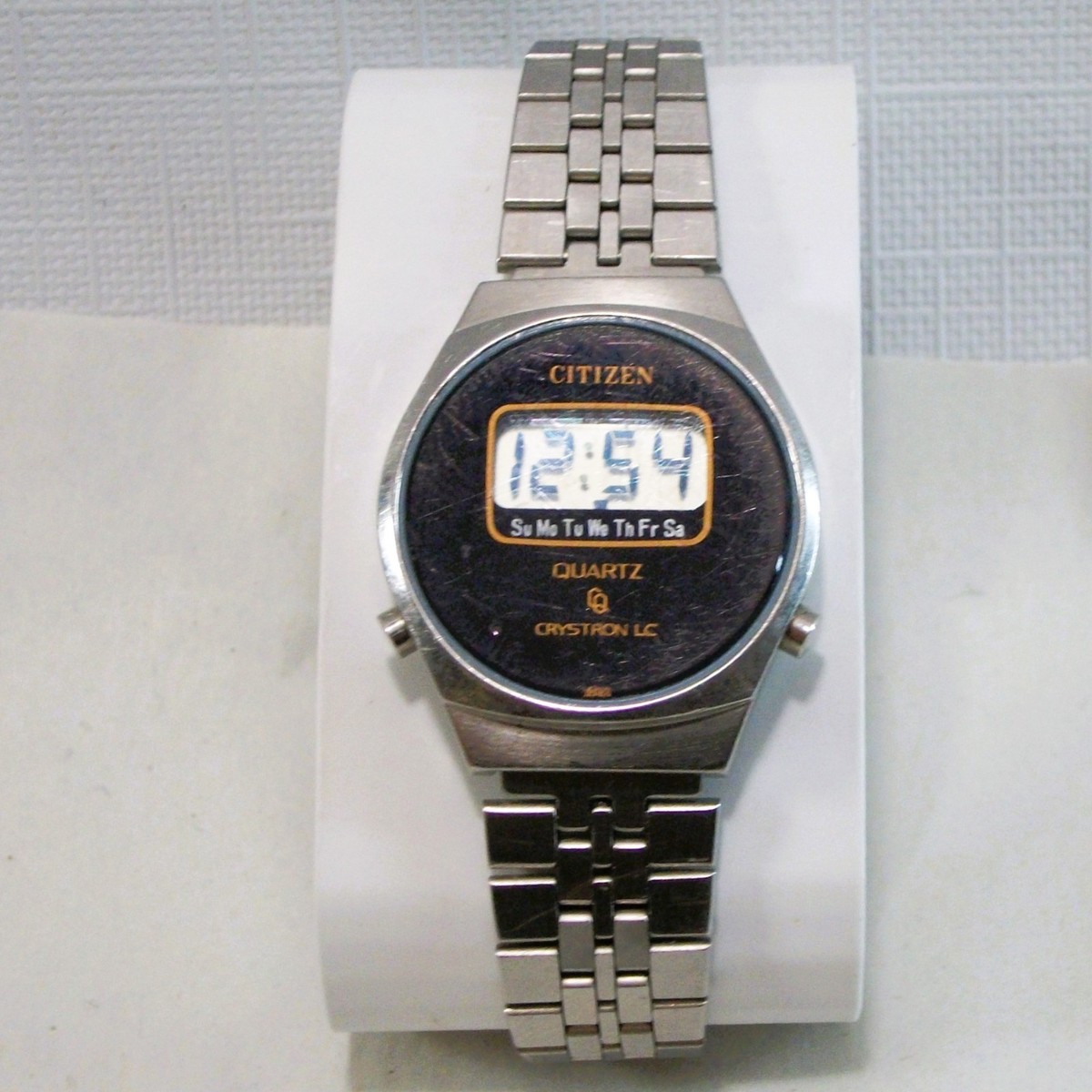 Rare NOS Vintage Citizen Crystron LC 4-092473 Quartz LCD Ladies