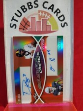 2025 Leaf Vivid Football Colorful Combo Dia Bell Faison Brandon Auto 3/4 Orange