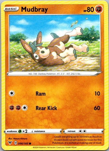 SWSH04: Vivid Voltage #096/185 Mudbray - Picture 1 of 2