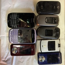 Used Samsung BlackBerry Verizon Cell Phones Parts Or Repair Lot Of 8