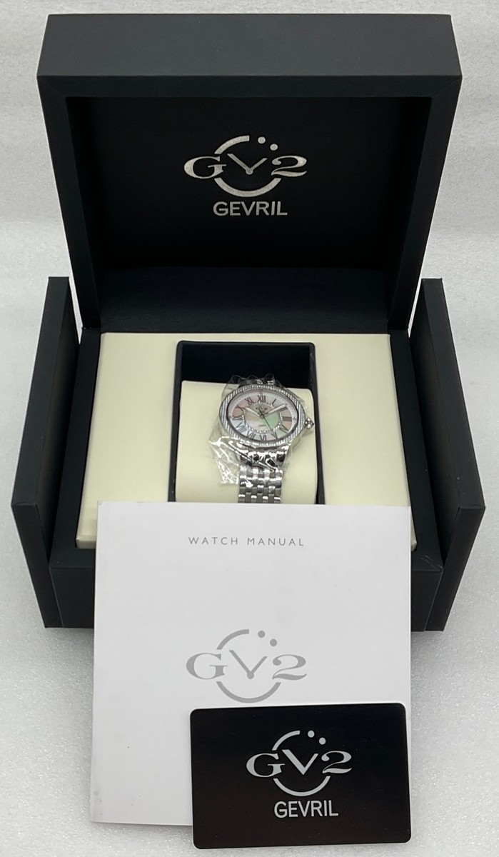 Mox Diamond & スリヴァーの女王 セット Gevril GV2 9140 Women's Astor II Diamond MOP Dial Stainless Steel