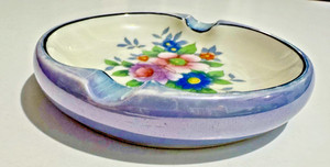 Vintage Japan Lusterware Ladies' Ashtray Trinket Dish Porcelain Iridescent