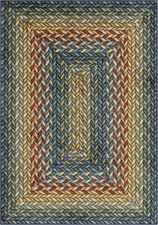 Marion Bohemian Braided-Style Print Area Rug – Made in USA – Washable, Non-Slip