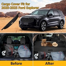 Cargo Cover Fit For 2020-2025 Ford Explorer Rear Storage Waterproof Retractab... Cargo Cover Fit For 2020-2025 Ford Explorer Rear Storage Waterproof Retractab...