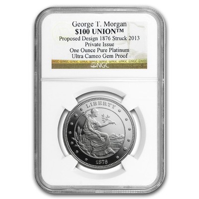 1 oz Platinum $100 Union George T. Morgan NGC UCAM | eBay