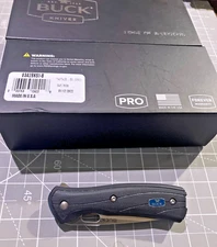 Buck Knives 342 Vantage Pro Folding Knife, 2 5/8″ BOS S30V Drop Point Blade, G-1