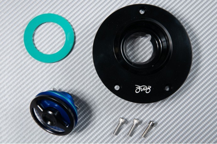 Trappe réservoir rapide bleu en aluminium CNC pour Kawasaki Versys 650