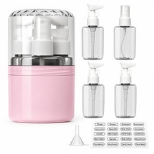 4-in-1 Travel Dispenser with 4 x 50 mL Bottles, Pink