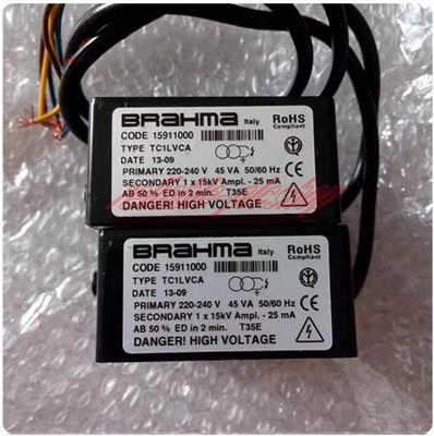 New 1PCS BRAHMA ignition transformer 15911000 TC1LVCA 220-240V 45VA 50/60Hz