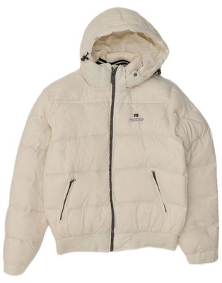 Scotch & Soda Herren Amsterdam Couture wattierte Jacke mit Kapuze UK 40 Large weiß PS10