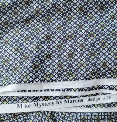 4 YARDS Compass Print M for Mystery by Marcus 100% Cotton Quilt Fabric
