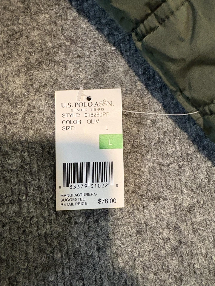 Chaqueta Polo Assn EE. UU. Para Mujer Grande Oliva Cinturón Puffer Imitación Piel Capucha Acolchada Foto 4 de 4