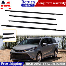 4x Door Seal Kit Fit Toyota Sienna 2011-2020 Rubber Stainless Steel Easy Install