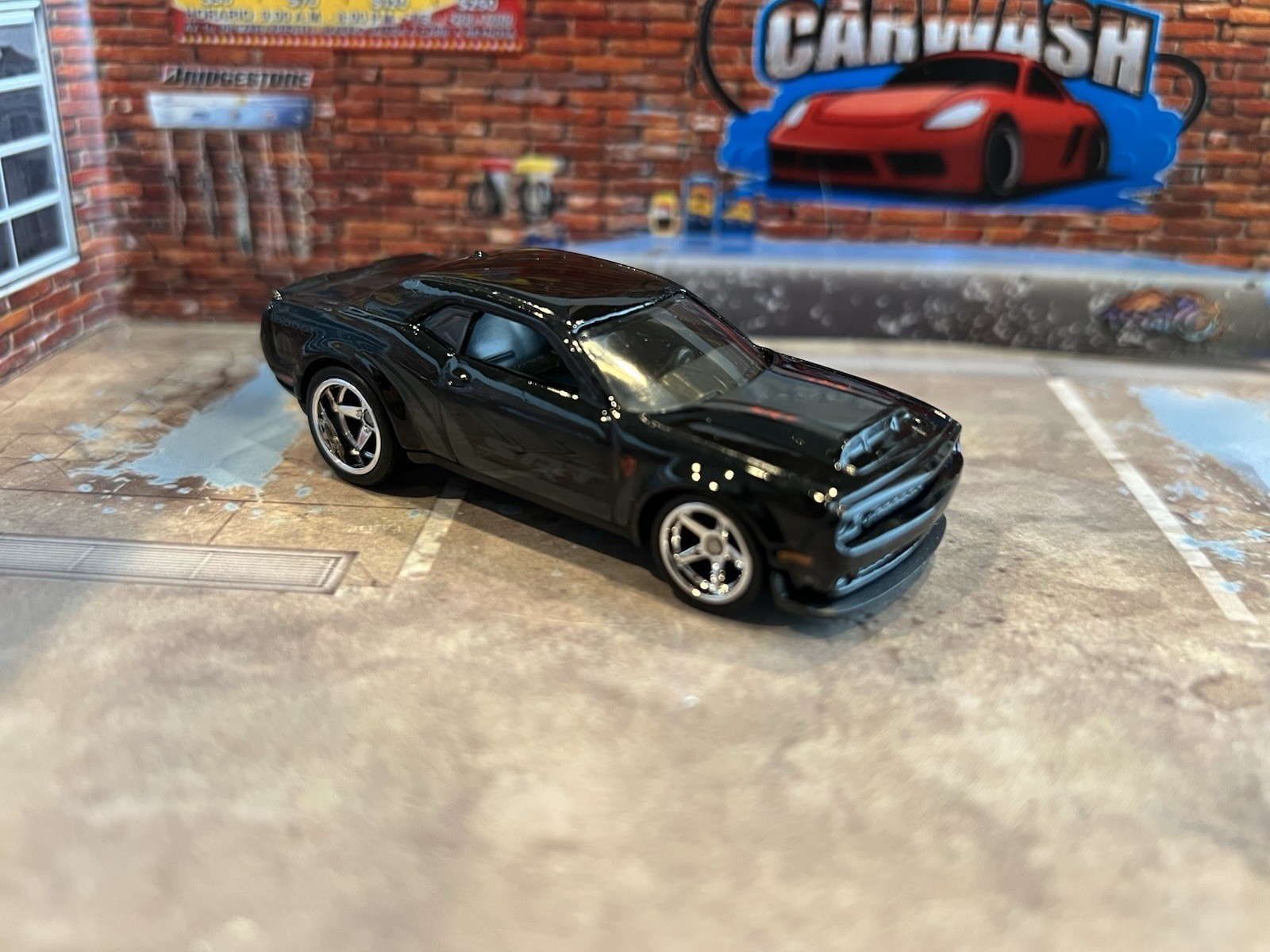 2023 Hot Wheels ‘18 Dodge Challenger SRT Demon (black) Real Riders  CUSTOM Swap