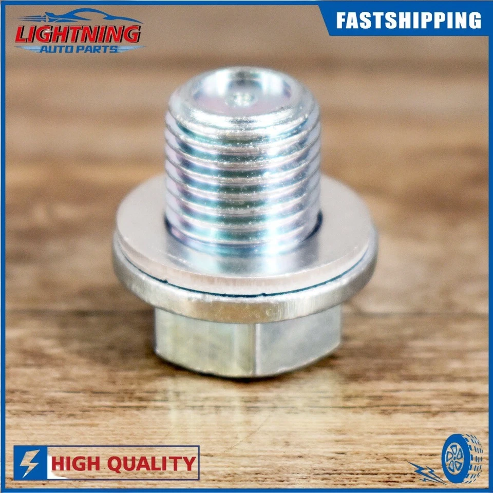 Plugue de parafuso de drenagem de panela de óleo do motor com arruela para Honda Prelude97-01 Ridgeline06-18 - Imagem 3 de 4