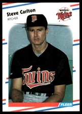 Steve Carlton 1988 Fleer #7 Minnesota Twins MLB READ FREE SHIPPING AutographDen