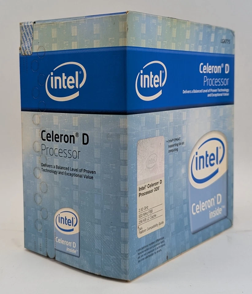 New Intel Celeron D Processor 336 2.80 Ghz 533 Mhz FSB 256 KB L2 Cache w/ Cooler - Image 2 of 4