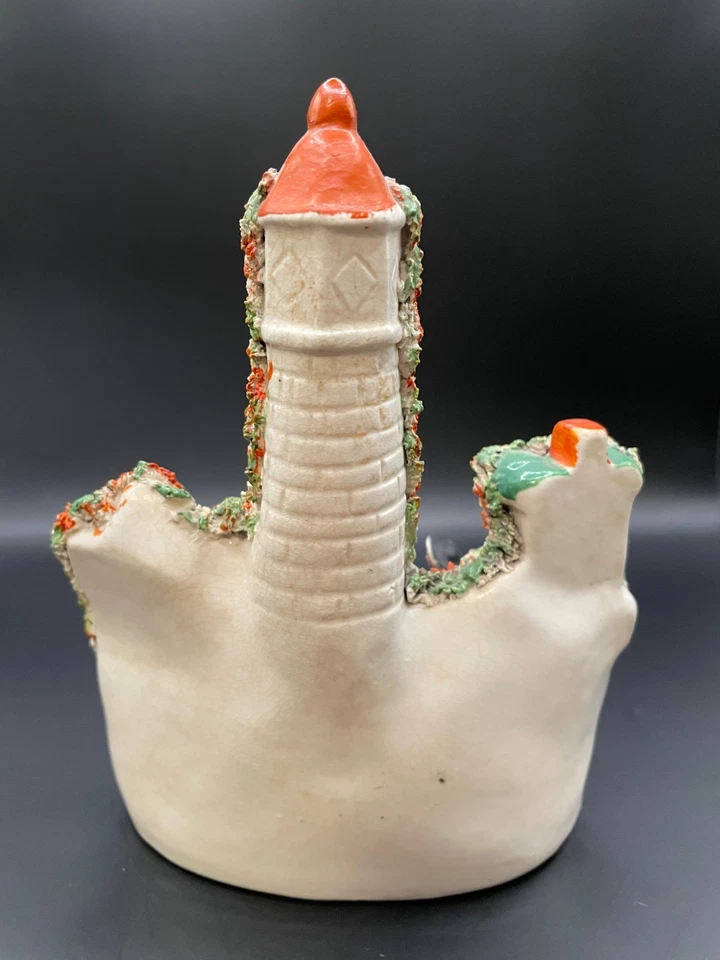 Antigua figura inglesa de Staffordshire, rara, pintada a mano, "Grace Darling" Foto 4 de 4