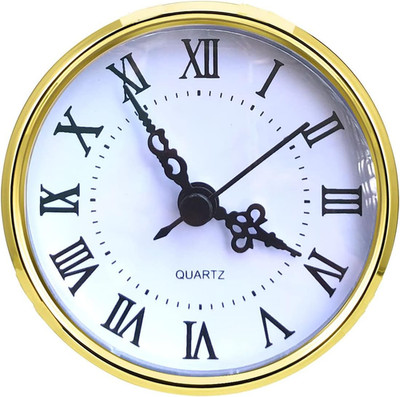 Mini Clock Insert 3-1/2 Inch (90 Mm) round Quartz Clock Fit-Up Movement Silent M