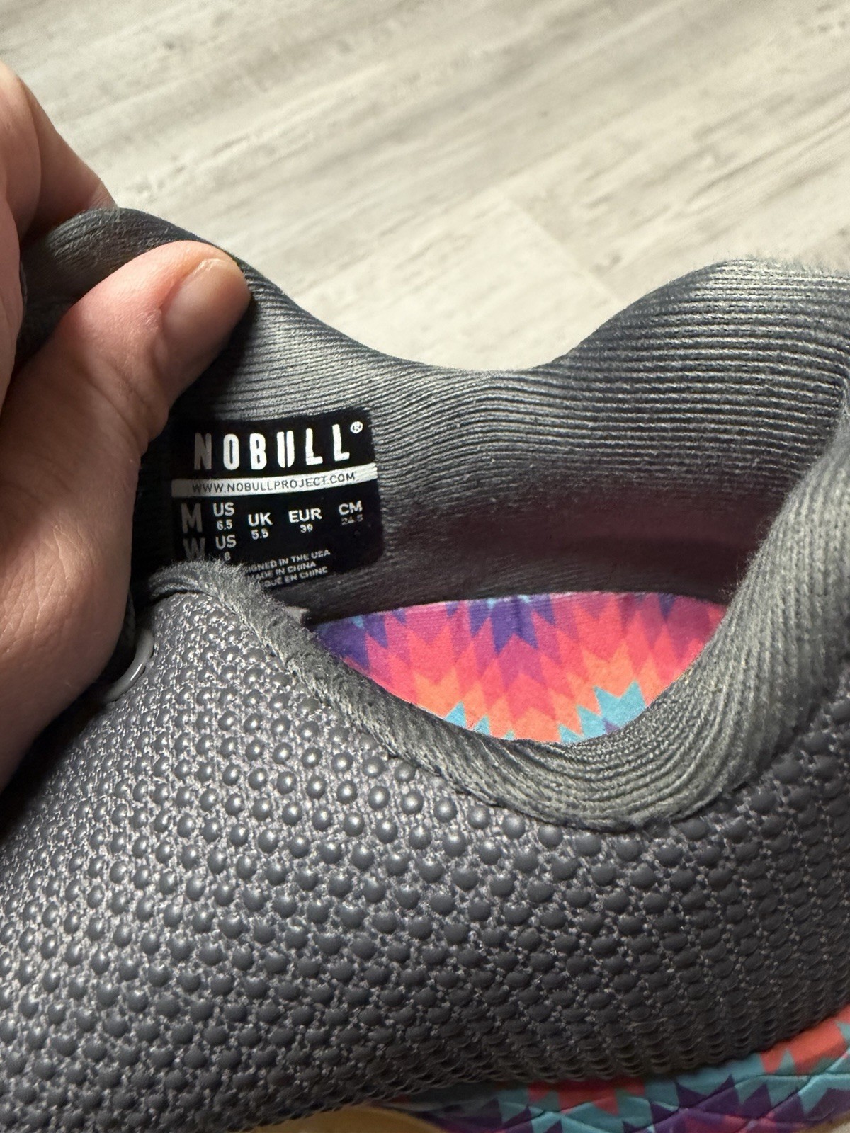 Nobull Unisex Gray PatchWork Rainbow SuperFabric … - image 5