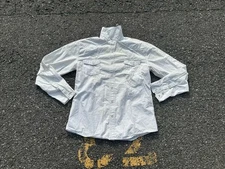 Roar White Western Shirt Mens L Snap Button Embroidered Lion Grunge Rock** 