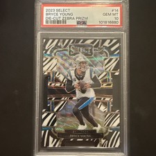 2023 Panini Select Bryce Young Rookie Die-cut Zebra Prizm 14 Psa 10 Case Hit 2023 Panini Select Bryce Young Rookie Die-cut Zebra Prizm 14 Psa 10 Case Hit