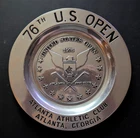 vtg - 1976 U.S. OPEN - Pewter plate - PGA Tour golf - Atlanta Athletic Club