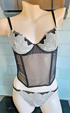 Verde Veronica Black/Beige SHITAKI Preformed Boned Bustier