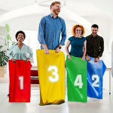 Sacs de saut kangourou en toile pour enfants 4 pi�ces ? jeux sensoriels et �duca