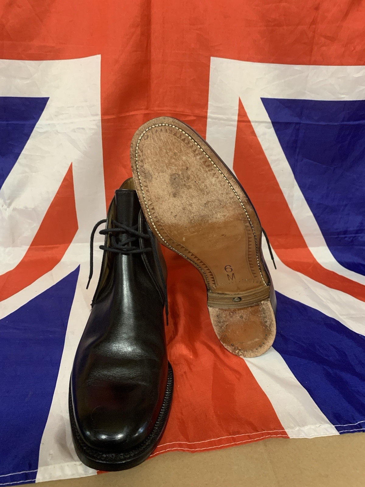 British Army Officers Dress Parade George Boots Size 6M With Spur Hole 