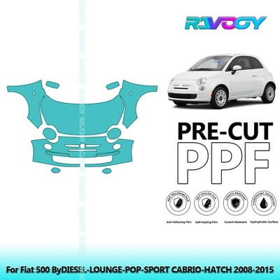 Paint Protection Film PPF For Fiat 500 LOUNGE-POP-SPORT CABRIO-HATCH 2008-2015