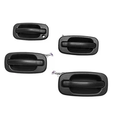 Exterior Door Handles Set, Compatible with 1999 Black FL&FR&RL&RR (4PCS) Chrome