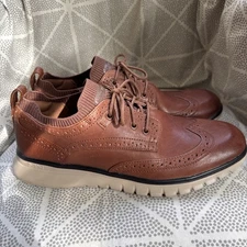 MARK NASON Wingtip Dress Sneakers Sz 10.5 Cognac Leather NEO CASUAL DECON NWOB