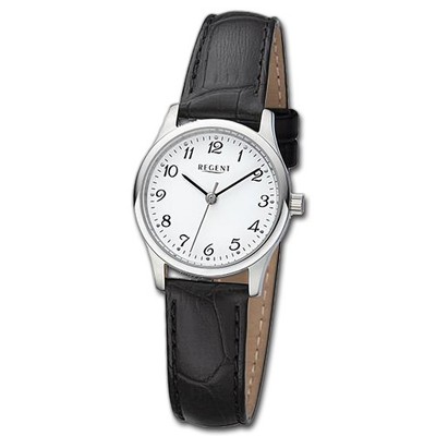 Regent Damen Armbanduhr Analog Lederarmband schwarz URF1249