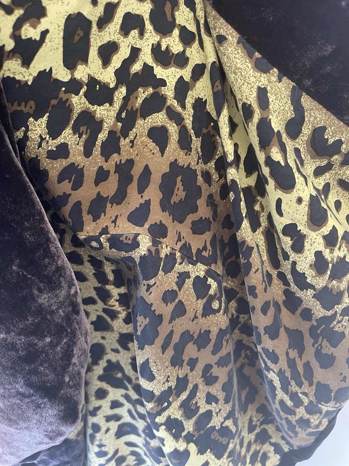 D. Terrell Ltd Velvet Leopard Lined Button Front … - image 5