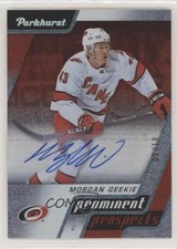 2020-21 Upper Deck Parkhurst Prominent Prospects Red 3/10 Morgan Geekie Auto a3i