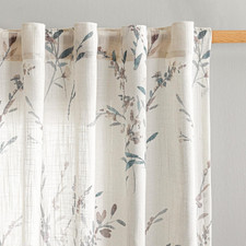 Sheer Curtains 84 Inches Long 2 Panels Linen Blended Farmhouse Curtains Drapes