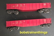 2 Vintage Post War Lionel NYC Gondola Freight Cars 6462 "See Pics Desc"