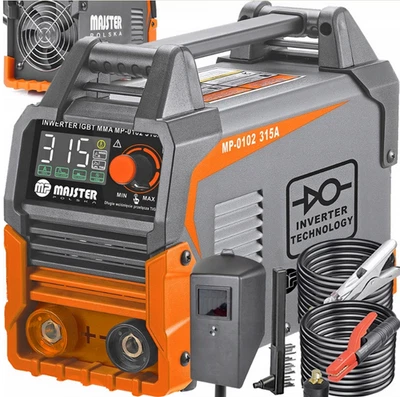 MAJSTER POLSKA Inverter Schweißgerät 315 A MMA TIG IGBT 230 V LCD Stahlgehäuse