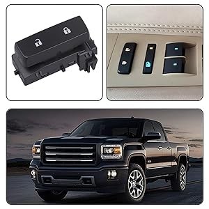 Door Lock Switch Front Left Driver Side, Compatible with Chevrolet Silverado