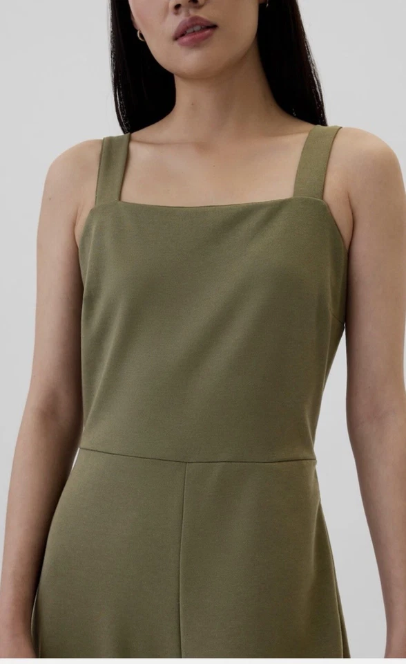 NUEVO CON ETIQUETAS GAP Mono Para Mujer Verde Oliva Talla Pequeña Pierna Ancha Mameluco Sin Mangas NUEVO Foto 2 de 4