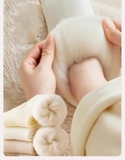 4Pack Wool Crew Women Thick Fuzzy Cozy Thermal Warm Soft Heavy Sport Boots Socks