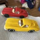 Vintage Tonka 1963 Red & Yellow Corvette Split Window For Car Carrier Truck Pair